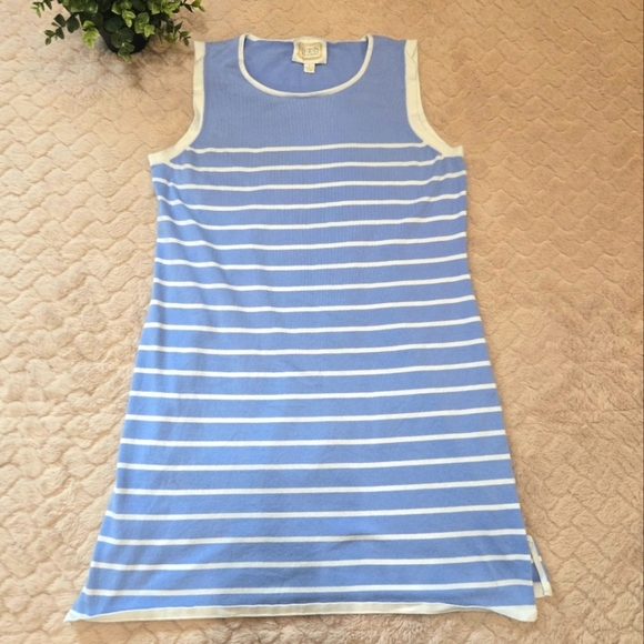 Sail to Sable Dresses & Skirts - Sail to Sable Blue & White Striped Sleeveless Short Dress, Size Large